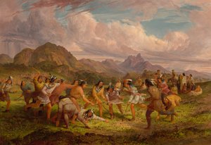 Ballspiel unter den Sioux-Indianern