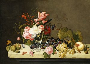 Blumen und Früchte