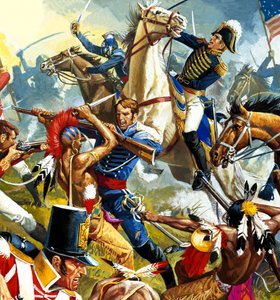 Indianer gegen amerikanische Soldaten