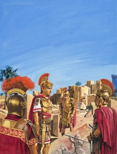 Römer bewundern Überreste des Goldenen Zeitalters von Babylon von Severino Baraldi