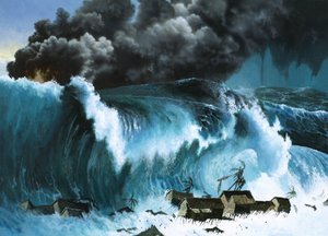 Tsunami nach dem Ausbruch des Krakatau