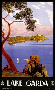 Vintage-Plakat für den Gardasee, Italien von Severino Trematore