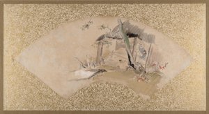 Haus mit Frau und Baby, Ende 19. Jahrhundert von Shibata Zeshin