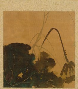 Blatt aus dem Album der saisonalen Themen: Pinsel, Halter und Blätter, 1847 von Shibata Zeshin