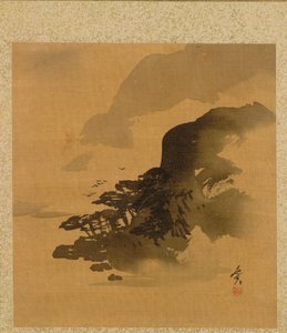Küstenlinie mit Vögeln aus dem Album der Gemälde des Ehrwürdigen Zeshin