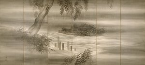 Flusslandschaft mit Glühwürmchen, 1874