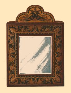 Spiegel mit Nussbaumrahmen und eingelegter Marketerie, 1905