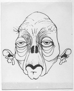 Groteskes Gesicht, 1952 von Shirley Markham