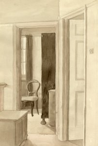 Innenraum mit Stuhl, ca. 1950