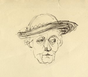 Frau mit Hut