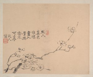 Landschaften und Blumen, datiert 1745 von Shishen Wang