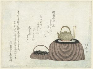 Teekessel auf dem Herd von Shotei Hokuju
