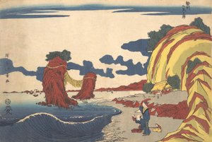 Ansicht des Futami-Strandes in Ise, frühes 19. Jahrhundert