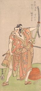 Bando Matataro als Umewomaru im Drama Sugewara denju tenarai Kagami, 2. Monat, 1772 von Shunsho