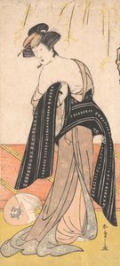 Der Schauspieler Nakamura Riko als Oiran, ca. 1779