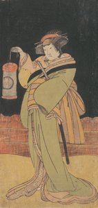 Der zweite Yamashita Kinsaku als Frau, die nachts steht von Shunsho