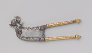 Betelnussschneider, ca. 1690-1720 (Eisen und Gold)