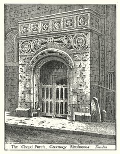 Die Kapellenveranda, Greenway Almshouses, Tiverton von Sidney Heath