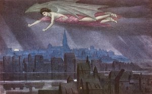 Die Goldene Legende: Luzifer fliegt über die Stadt von Sidney Meteyard