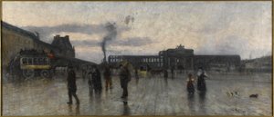 Die Ruinen der Tuilerien und der Place du Carrousel