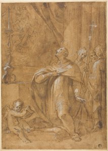 San Carlo Borromeo verehrt ein Bild der Geburt der Jungfrau