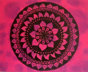 Mandala in Pink und Lila von Sil A