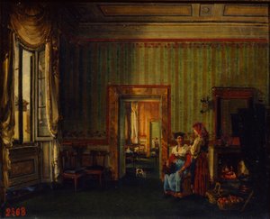 Innenraum im Haus von Prinz Alexander Golitsyn in Rom, 1830