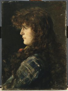 Kopf einer Frau oder Gabbrigiana von Silvestro Lega