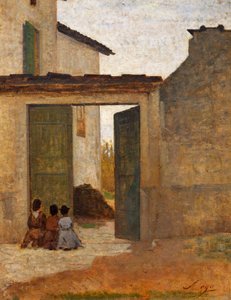 Viaticum, um 1864, von Silvestro Lega von Silvestro Lega
