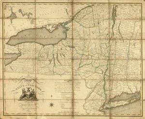 Karte des Staates New York von Simeon De Witt