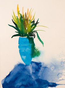 Blaues Vase, 2016
