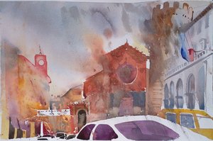 Orvieto Piazza, Italien von Simon Fletcher
