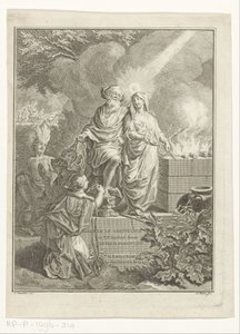 Allegorische Titelseite mit Erzvater Abraham und Wahrheit von Simon Fokke