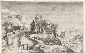 Dorf in einer Berglandschaft