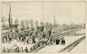 Ankunft der fünf spanischen Botschafter in Rijswijk, Februar 1608 von Simon Frisius