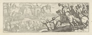 Kavalleristen stürmen eine Stadtmauer (Cavalerie)