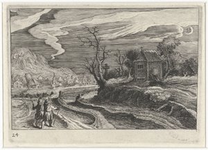 Landschaft bei Nacht von Simon Frisius