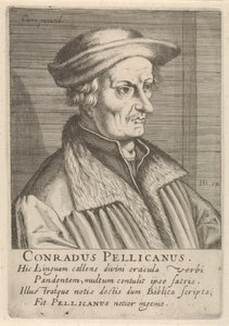 Porträt von Conrad Pellican von Simon Frisius