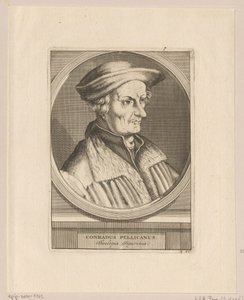 Porträt von Conrad Pellican von Simon Frisius