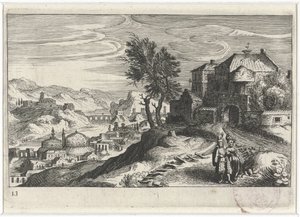 Flusstal mit Bauwerken