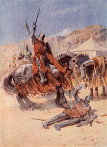 Die Ritter treffen sich im Kampf, Illustration aus 