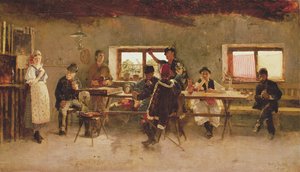Feiernde in einer Kneipe, 1888