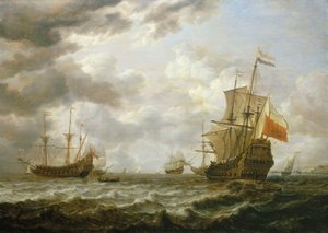 Die Brederode vor Hellevoetsluis, Mitte des 17. Jahrhunderts von Simon Jacobsz. Vlieger