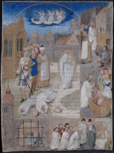 Blatt aus einem Brevier von Karl dem Kühnen und Margarete von York: Das Martyrium des Heiligen Denis