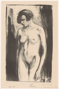 Studie einer stehenden nackten Frau von Simon Moulijn (signed by artist)