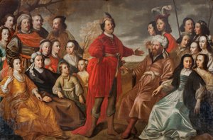 Das sogenannte Gröningsche Familienporträt, ca. 1663 von Simon Peter Tilemann