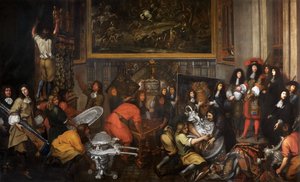 Ludwig XIV. besucht die Manufacture des Gobelins am 15. Oktober 1667