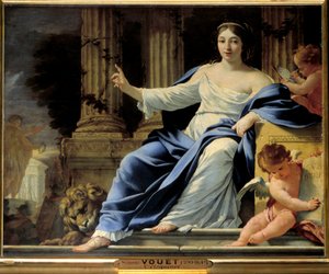 Eloquenz. Darstellung von Polymnie, Muse der Eloquenz von Simon Vouet