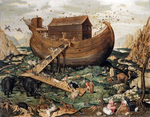 Die Arche Noah auf dem Berg Ararat, 1570 von Simon de Myle