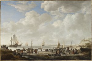 Blick auf einen Strand von Simon de Vlieger